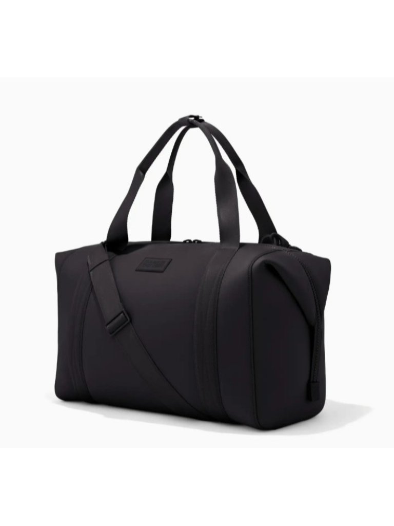 Dagne Dover Large Landon Carryall Bag Black Neoprene Travel Gym Laptop Weekender